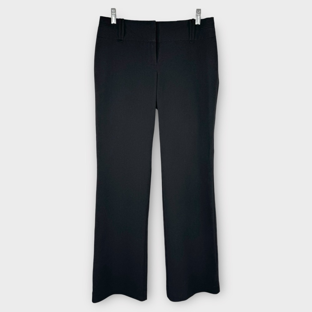 Metro 7 black wide leg trouser pants 6 chic stretch career dressy professional